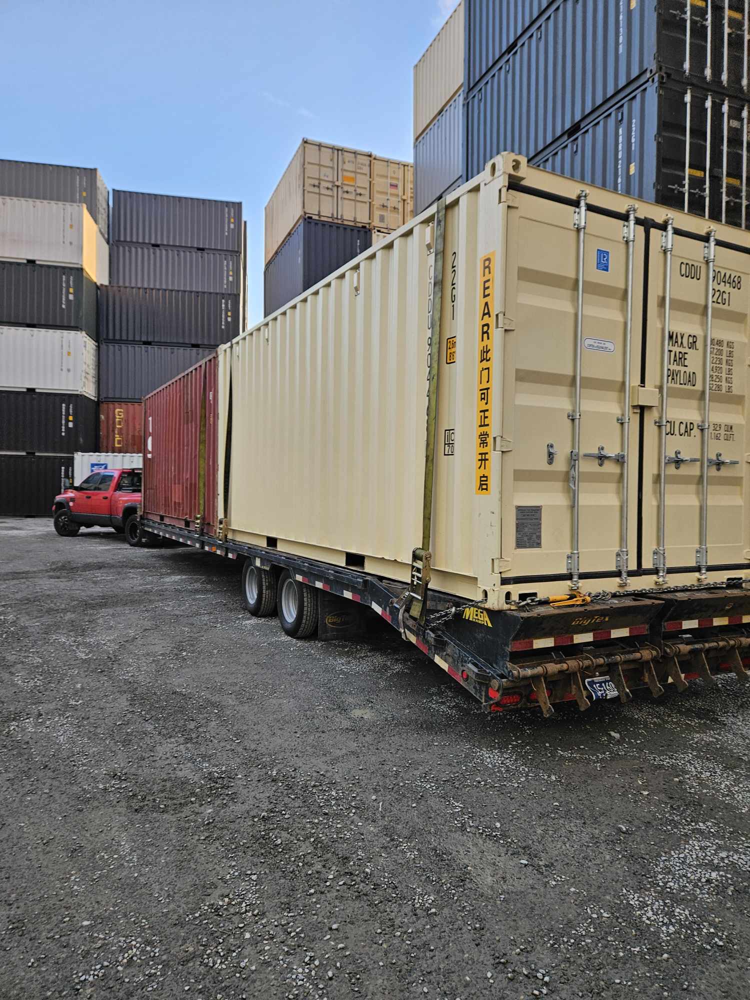 Shipping container inventory lot