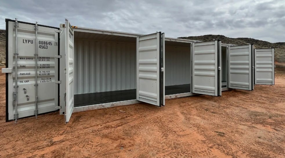 40ft shipping container with side doors