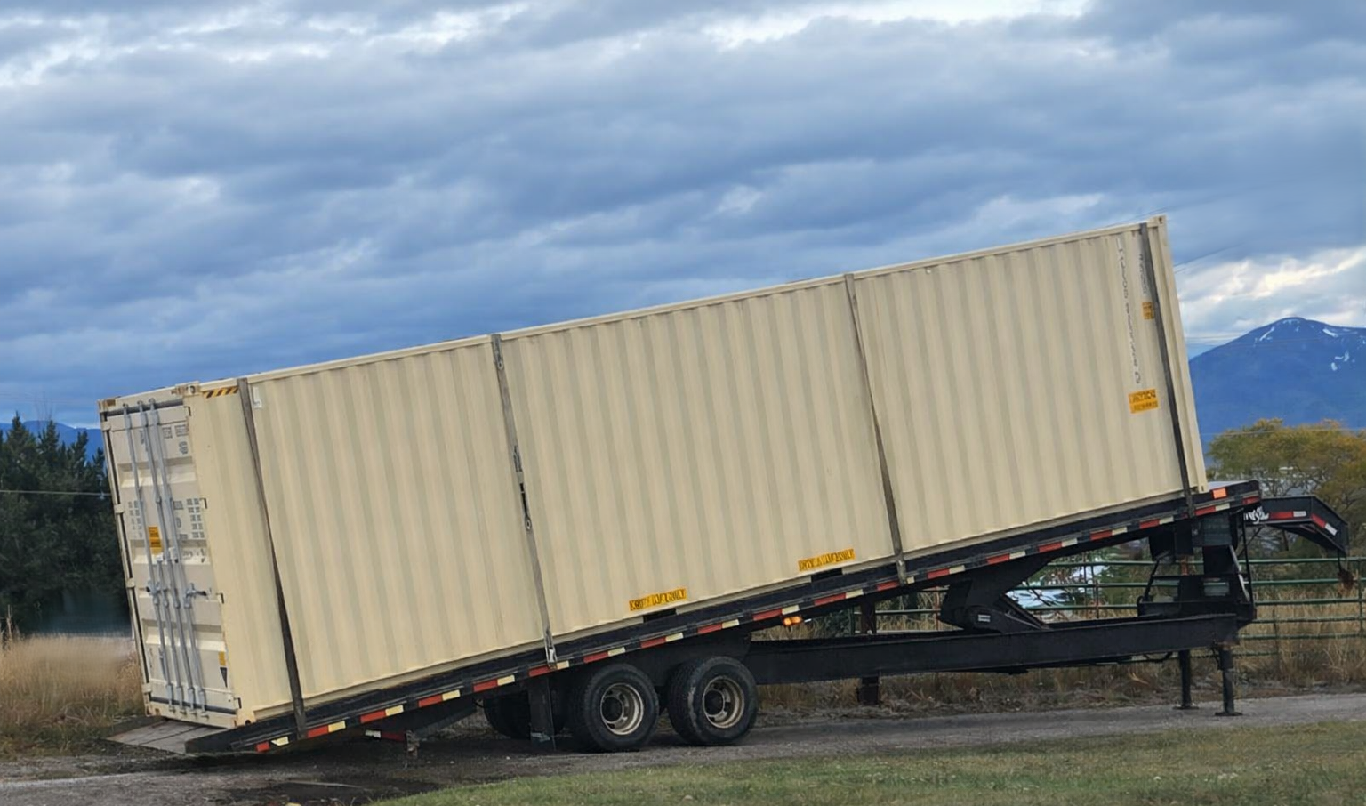 Shipping container delivery placement